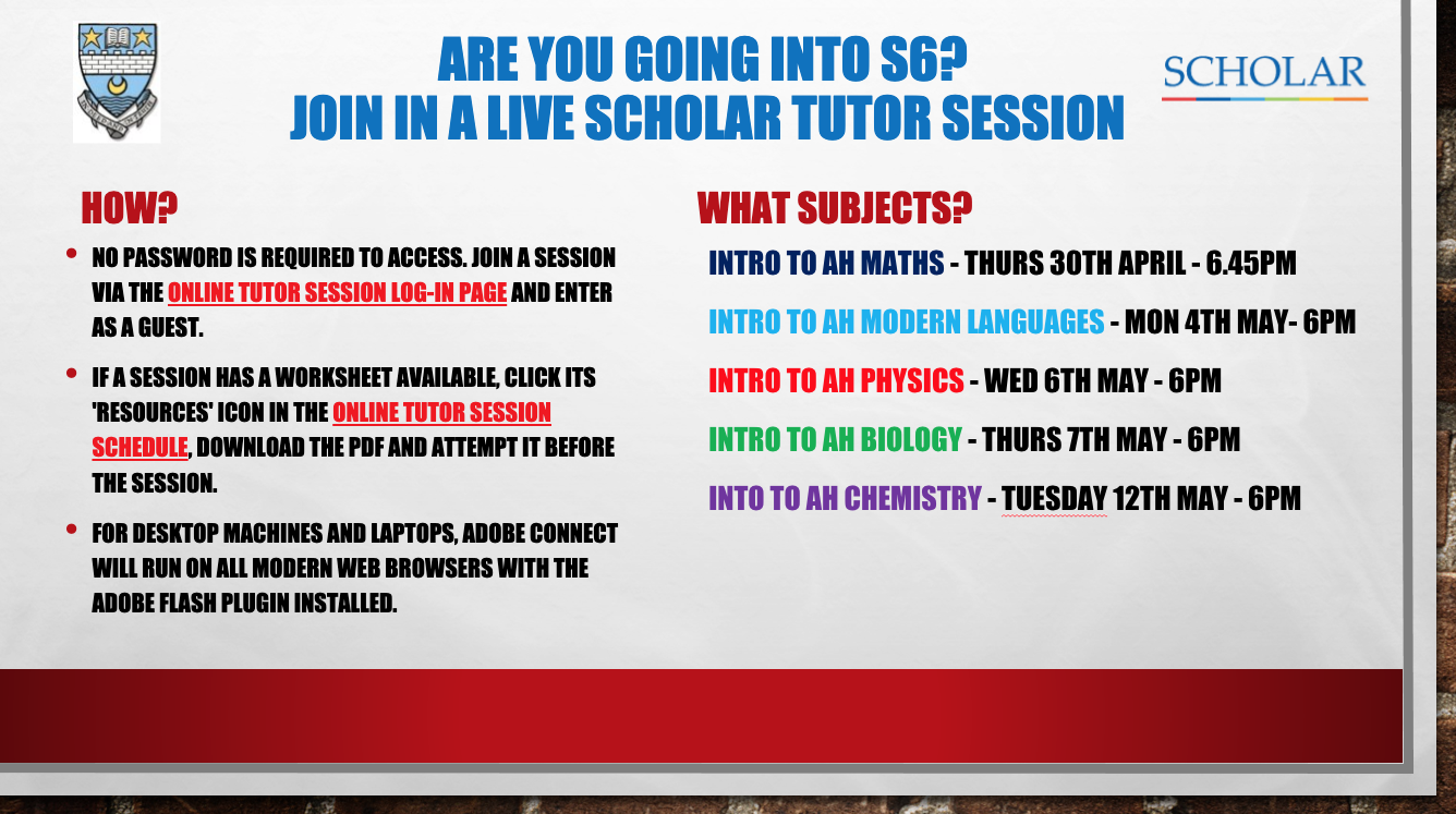 Information on going into S6