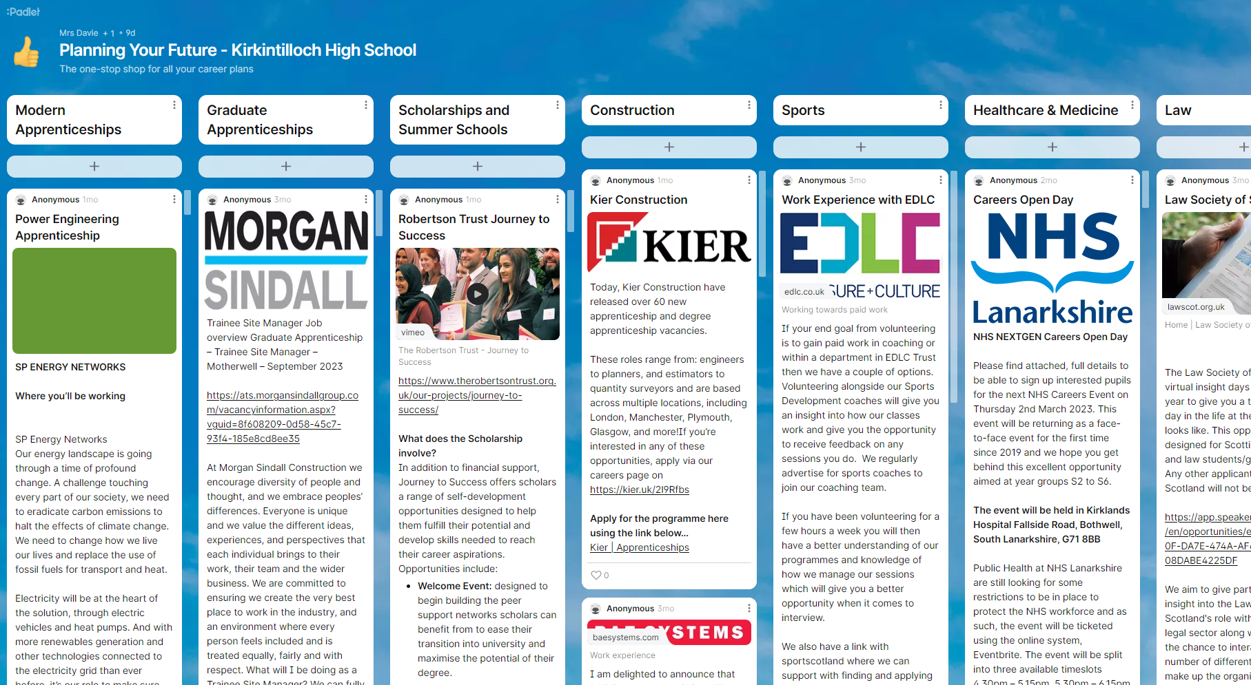 DYP padlet