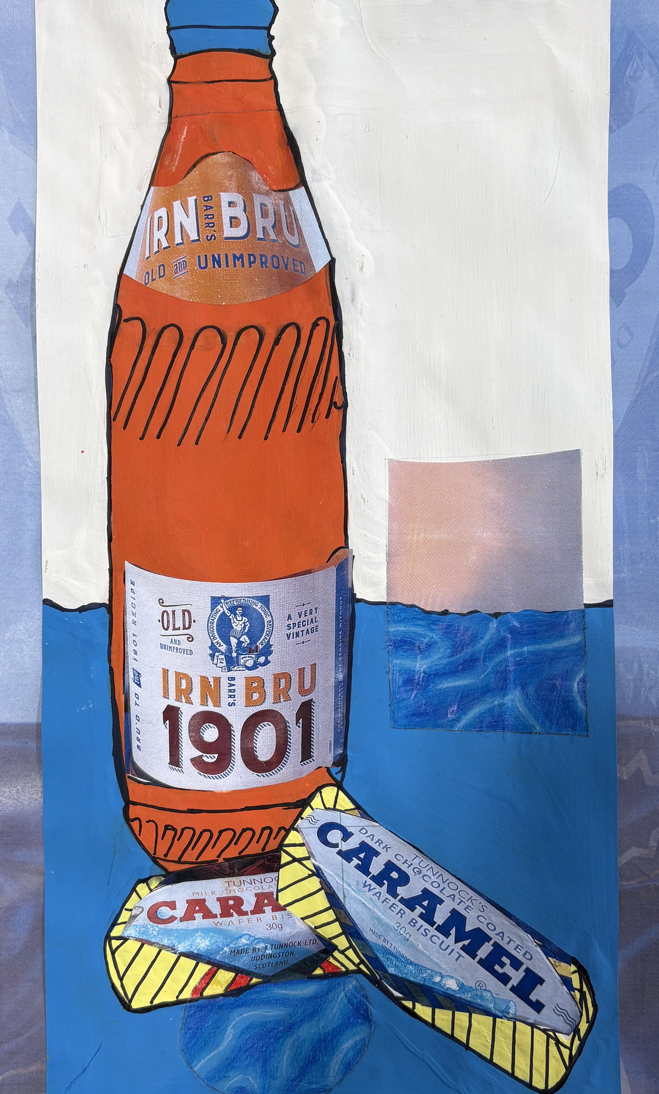 drawing of irn bru bottle